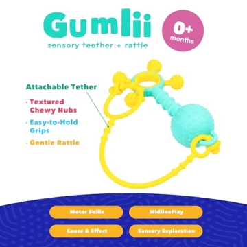 Mobi Gumlii Rattle & Teether Toy for Babies 0-6 Months
