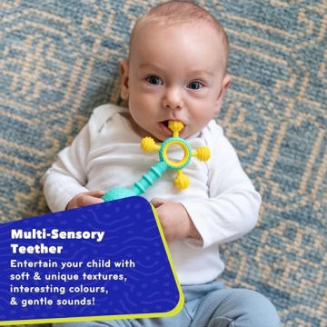 Mobi Gumlii Rattle & Teether Toy for Babies 0-6 Months