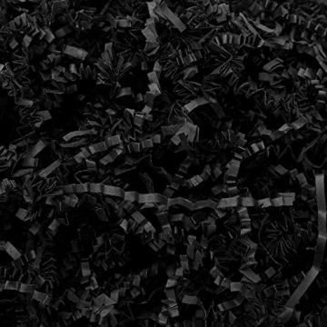 McFleet 2 LB Black Crinkle Cut Paper Shred for Gifts