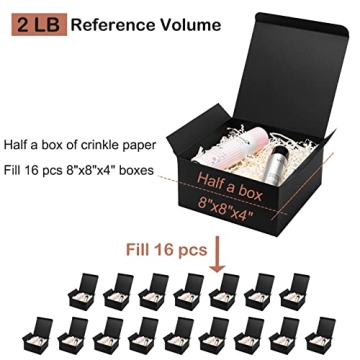 McFleet 2 LB Black Crinkle Cut Paper Shred for Gifts