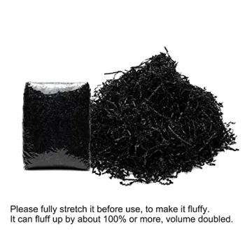 McFleet 2 LB Black Crinkle Cut Paper Shred for Gifts
