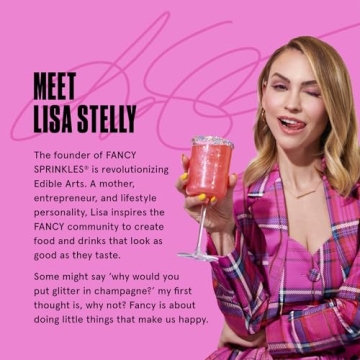 Fancy Sprinkles V-Day Tourmaline Pink Premium Edible Glitter, 100% Edible Glitter for Sparkling Food & Drinks No Taste or Texture (4gm)