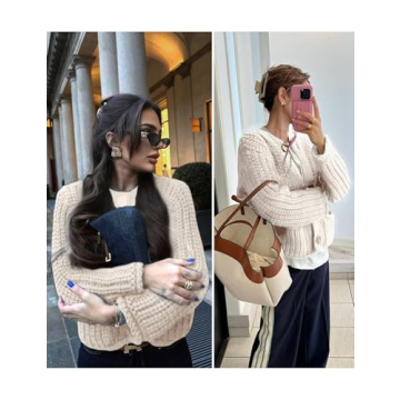 Arssm Chunky Cropped Cardigan for Stylish Winter Wear