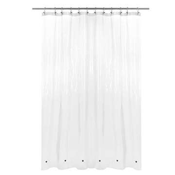 BAROSSA Design XLong Shower Curtain Liner with 96 inches Height - 6 Bottom Magnets, Waterproof PEVA, PVC Free, Metal Grommets, Clear, 72x96