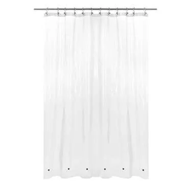 BAROSSA Design XLong Shower Curtain Liner with 96 inches Height - 6 Bottom Magnets, Waterproof PEVA, PVC Free, Metal Grommets, Clear, 72x96