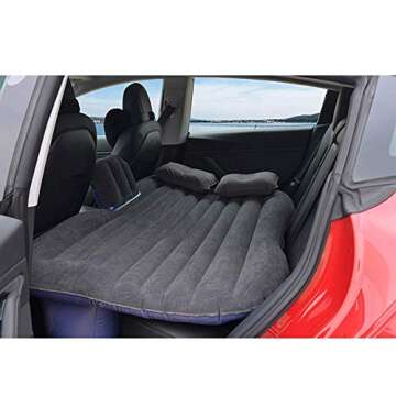 BMZX Model 3 Car Travel Inflatable Mattress Air Bed Cushion Portable Camping Universal for SUV Extend Air Couch with Two Air Pillows for Tesla Model 3