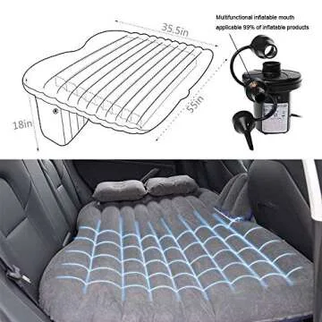 BMZX Model 3 Car Travel Inflatable Mattress Air Bed Cushion Portable Camping Universal for SUV Extend Air Couch with Two Air Pillows for Tesla Model 3