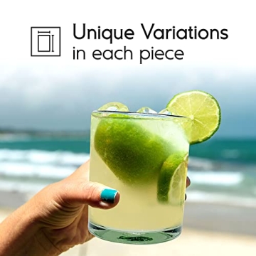 MexHandcraft Clear Blown Tumbler Glasses Set of 6