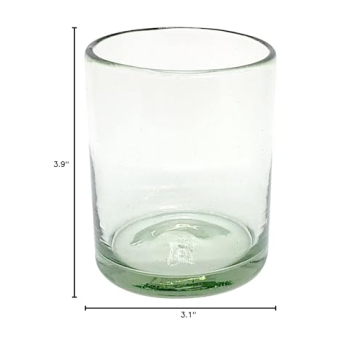 MexHandcraft Clear Blown Tumbler Glasses Set of 6