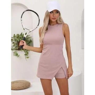 Stylish Bankeng Women's Workout Tennis Dress – Built-in Shorts