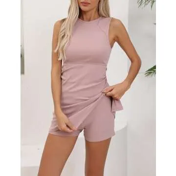 Stylish Bankeng Women's Workout Tennis Dress – Built-in Shorts