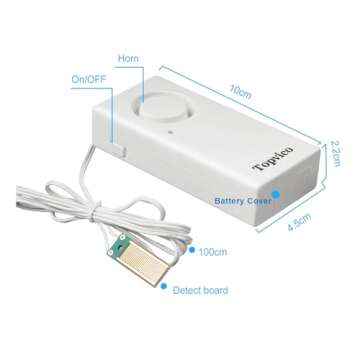 Topvico Water Leak Sensor Detector Flood Alarm for Basement RV Moisture 120dB Work Alone Battery Operated 3 Packs