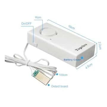 Topvico Water Leak Sensor Detector Flood Alarm for Basement RV Moisture 120dB Work Alone Battery Operated 3 Packs