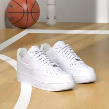 Nike Mens Air Force 1 Low Sneaker, Adult, White/White, 11 M US