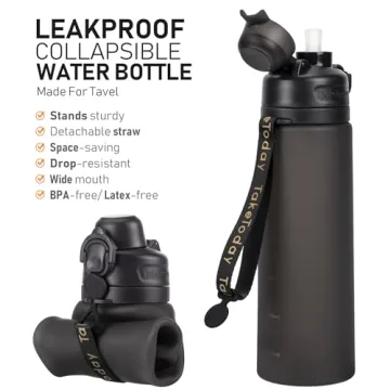 TakeToday Collapsible Water Bottle - Lightweight & Leak-Proof