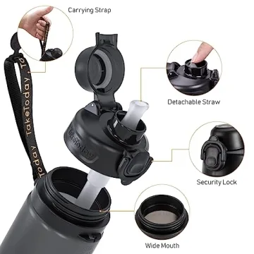 TakeToday Collapsible Water Bottle - Lightweight & Leak-Proof