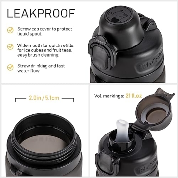 TakeToday Collapsible Water Bottle - Lightweight & Leak-Proof