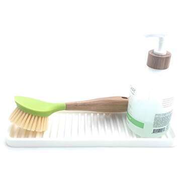 Happitasa Silicone Kitchen Sink Organizer Tray, Sponge Holder and Countertop Protector | Bathroom an...