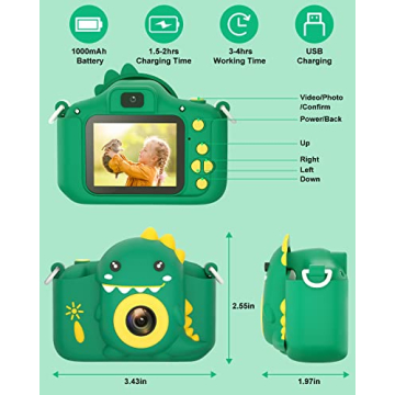 Upgrade 1080P HD Kids Camera for Ages 3-8