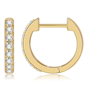 Gacimy 14K Gold Plated Huggie Hoop Earrings for Women