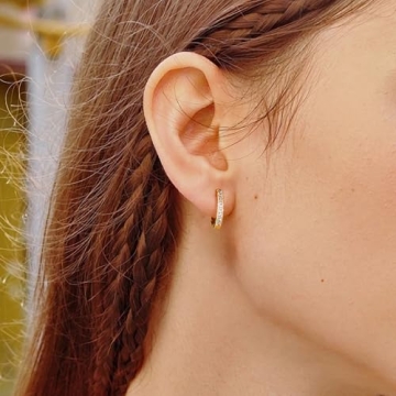 Gacimy 14K Gold Plated Huggie Hoop Earrings for Women