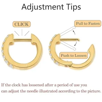 Gacimy 14K Gold Plated Huggie Hoop Earrings for Women