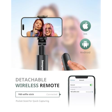 Sensyne 68" Tripod and Selfie Stick - Lightweight & Versatile