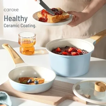 CAROTE Ceramic Non-Stick Cookware Set 7-Piece