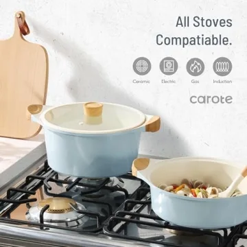 CAROTE Ceramic Non-Stick Cookware Set 7-Piece