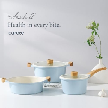 CAROTE Ceramic Non-Stick Cookware Set 7-Piece