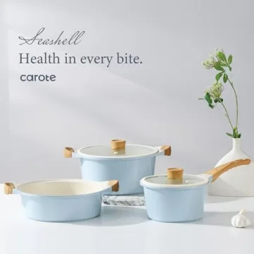 CAROTE Ceramic Non-Stick Cookware Set 7-Piece