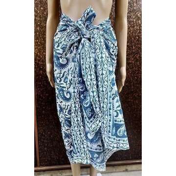 Fikimos Cotton Hand Block Print Sarong For Women