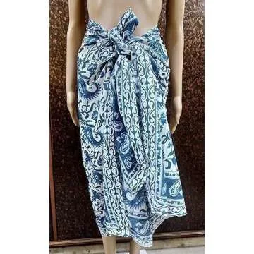Fikimos Cotton Hand Block Print Sarong For Women