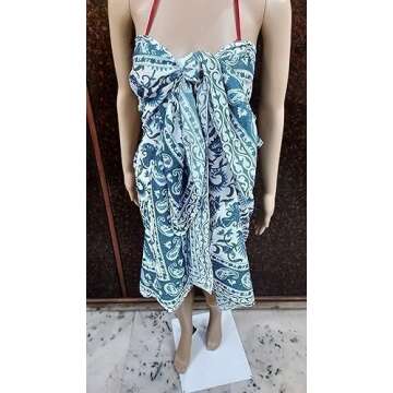 Fikimos Cotton Hand Block Print Sarong For Women