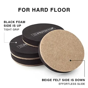 Felt Furniture Sliders for Hardwood Floors X-PROTECTOR 16 PCS