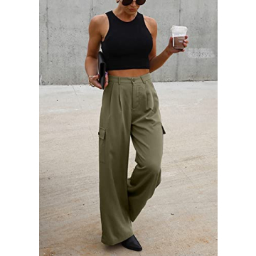 Stylish Dokotoo Wide Leg Cargo Dress Pants for Women
