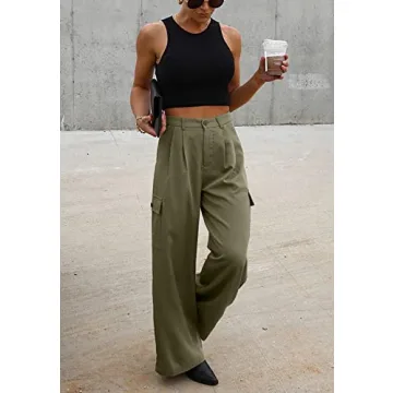 Stylish Dokotoo Wide Leg Cargo Dress Pants for Women