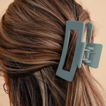Stylish 6 Pack Square Claw Clips for Women and Girls