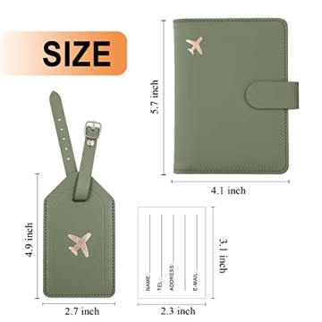 Melsbrinna RFID Passport Holder Secure Travel Wallet Set