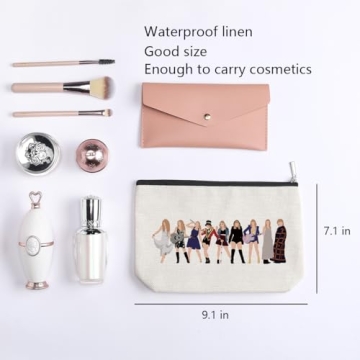 Music Lover Gifts for Women, Album Inspired Gift, Song Lovers Gift, Makeup Bag Gifts for Mom Daughter Sister Friend BFF Girls, Singer's Merchandise, Travel Toiletry Makeup Organizer Zipper Pouch