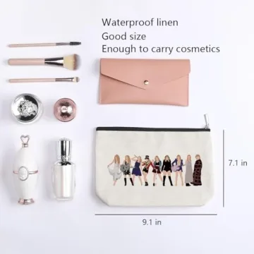 Music Lover Gifts for Women, Album Inspired Gift, Song Lovers Gift, Makeup Bag Gifts for Mom Daughter Sister Friend BFF Girls, Singer's Merchandise, Travel Toiletry Makeup Organizer Zipper Pouch