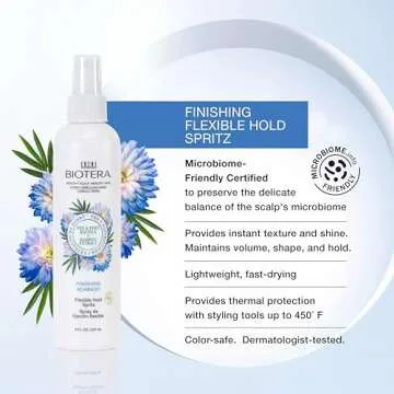 BIOTERA Finishing Flexible Hold Spritz Spray | Instant Texture | Maintains Volume & Shape| Microbiom...