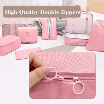 AVITORO 8 Set Packing Cubes for Seamless Travel Organization