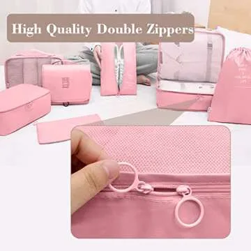 AVITORO 8 Set Packing Cubes for Seamless Travel Organization