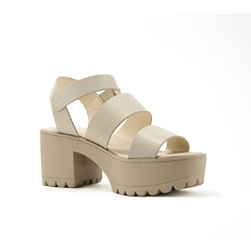Soda Women Open Toe Chunky Heel Sandals with Adjustable Strap