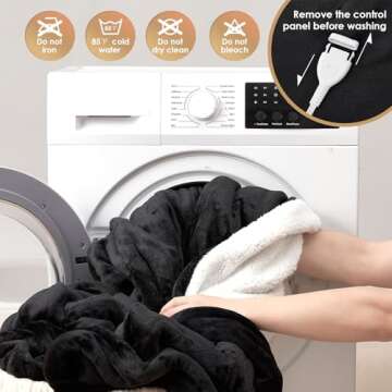 EHEYCIGA Heated Blanket Electric Blanket Throw - Heating Blanket with 9 Heating Levels & 10 Hours Au...