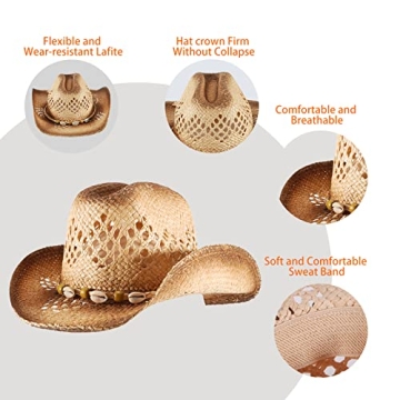 Stylish Straw Cowboy and Cowgirl Hat for Summer Fun