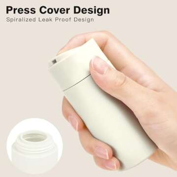 Travel Bottles for Toiletries, 5 Pack Travel Size Containers, TSA Approved Leak Proof Refillable Por...