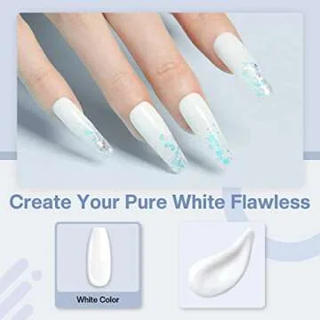 Modelones White Poly Nail Gel for Elegant Nail Art