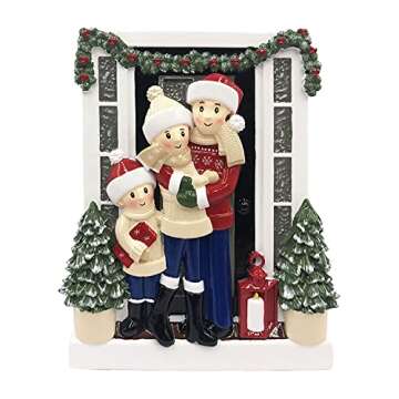 Personalized Family Christmas Ornament - Custom Ornaments Family of 3 for 2024